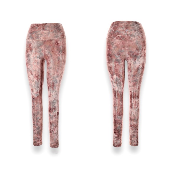 Lululemon Align HR 25" *Shine Diamond Dye Misty Shell Cacao Diffuse Dot Foil 8 - Picture 1 of 4